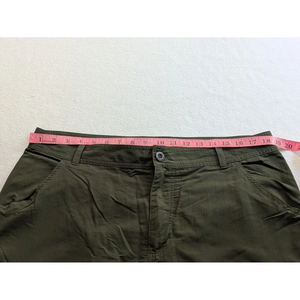 Cabelas Mens Convertible Pants 36x34 Green Lightweight Nylon Zip Off